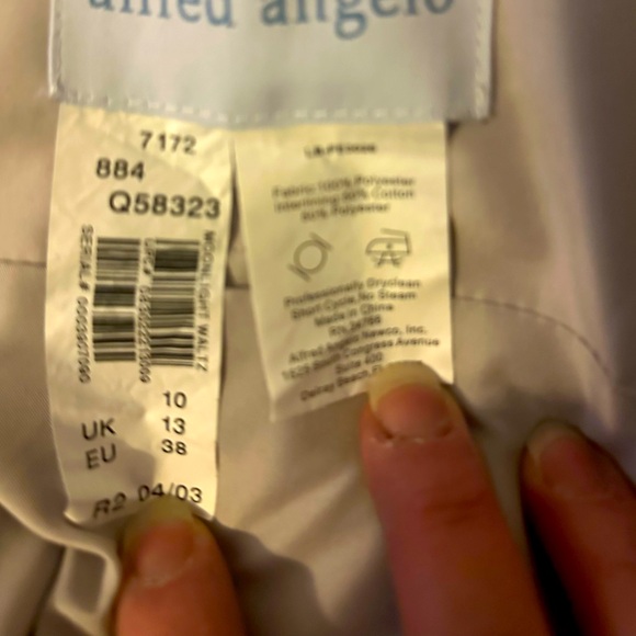 EUC Alfred Angelo size 10 dress gray cocktail style flowing and soft - Picture 5 of 5
